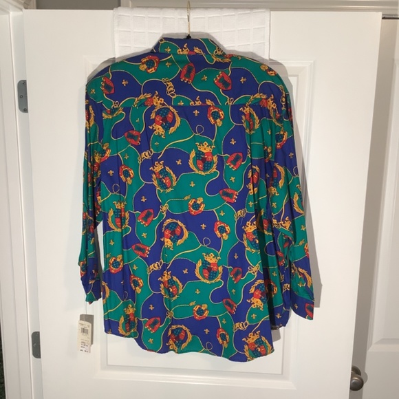 Picone Sport Women’s Button Down Blouse Multi Color Size 22 NWT - Picture 2 of 6